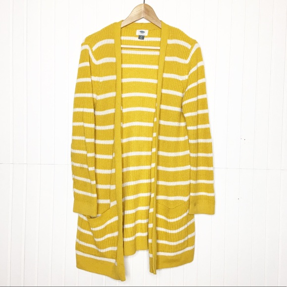 mustard striped cardigan